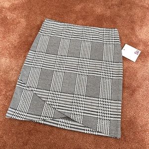 Bodycon herringbone mini skirt